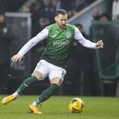 Martin Boyle in action for Hibernian prior to his switch to Al-Faisaly, in Saudi Arabia. Photo by Paul Devlin / SNS Group
