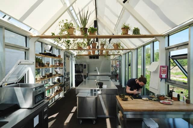 Mette Brink Soberg, R&D chief manager of the world-class Danish restaurant Noma, working on a dish. Picture: Thibault Savary/AFP via Getty Images