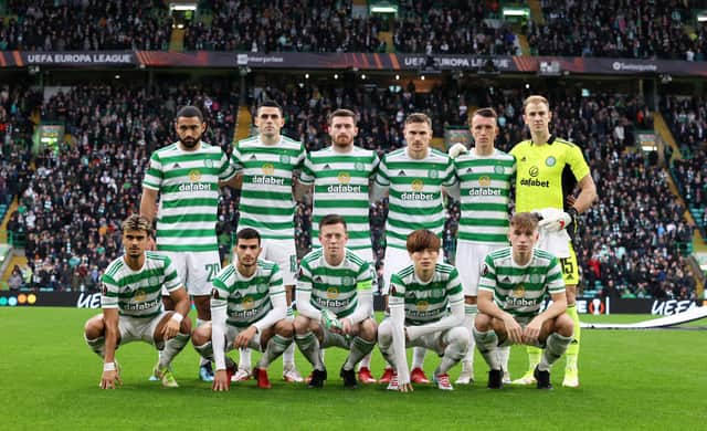 The Celtic team that lined up against Ferencvaros two weeks ago.
