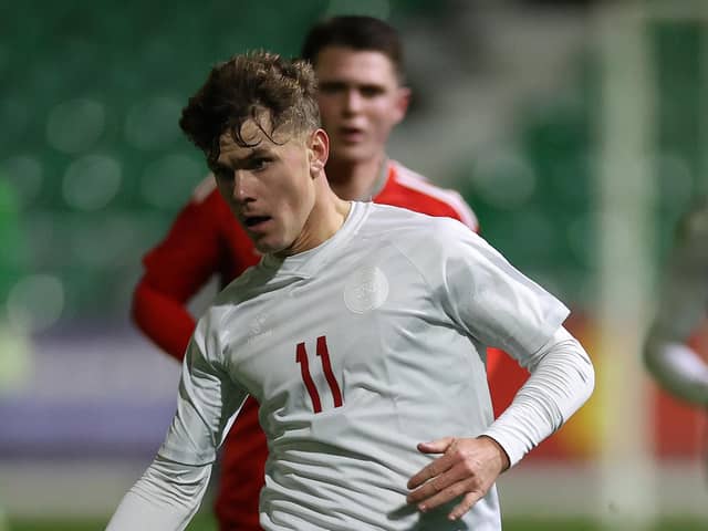 Celtic continue to be linked with Brondby striker Mathias Kvistgaarden, pictured in action for Denmark Under-21s last year. (Photo by Michael Steele/Getty Images)