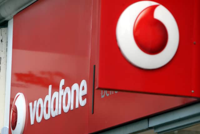 Vodafone retail outlets reopened during the three months to the end of June, helping increase revenues across most regions. Picture: Paul Faith/PA Images