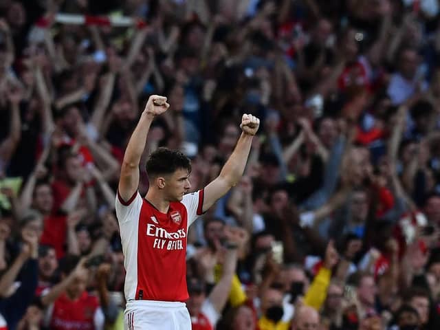 Arsenal should target Kieran Tierney according to one former England player. (Photo by BEN STANSALL/AFP via Getty Images)