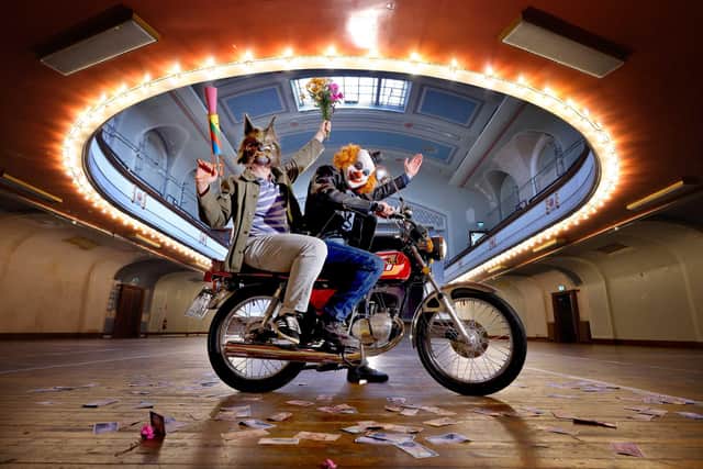 The Clown and the Wolfman pictured in Leith Theatre PIC: Colin Hattersley