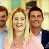 Ross Sharratt, executive manager; Aimee Morgan, branch manager; and Scott Murray, director. Picture: James Mackenzie