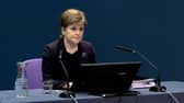 Nicola Sturgeon giving evidence to the UK Covid-19 Inquiry