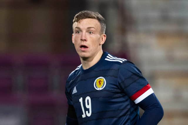 Lewis Ferguson during Scotland's UEFA Under-21 European Championship match against Croatia at Tynecastle Park on November 12. (Photo by Craig Foy / SNS Group)