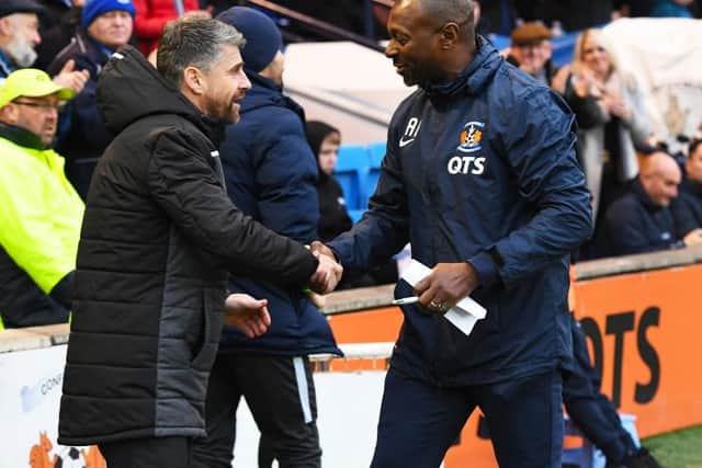 Alex Dyer and Stephen Robinson will meet again on Wednesday evening. (Photo by Alan Harvey / SNS Group)