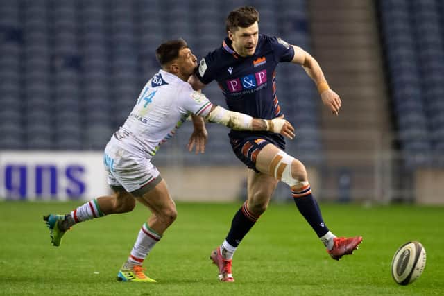 Blair Kinghorn in action against Zebre in the Rainbow Cup. Edinburgh face Glasgow Warriors next in an 1872 Cup decider. Picture: Paul Devlin/SNS