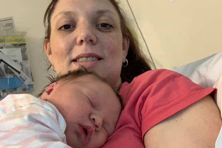 Gemma Anne with daughter Evie Elizabeth Brown, who was born on March 7.