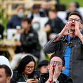A support inside the fan zone as Italy defeat Turkey 3-0 in the opening game of Euro 2020. Picture: John Devlin