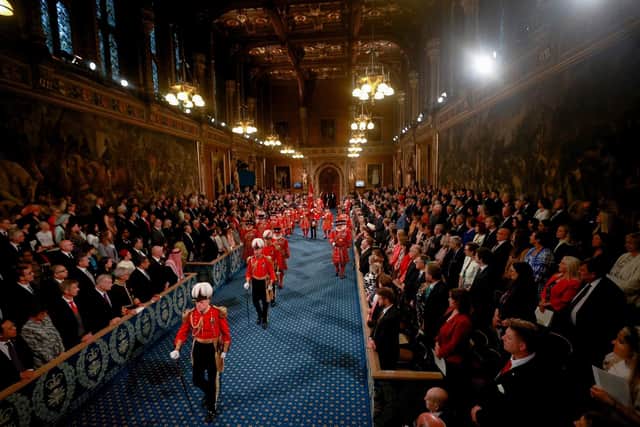 The state opening of parliament in the House of Lords