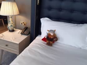 Viktor the Viking mascot at The Grand in York. Pic: PA Photo/The Grand.