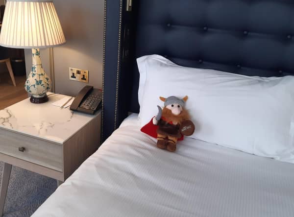 Viktor the Viking mascot at The Grand in York. Pic: PA Photo/The Grand.