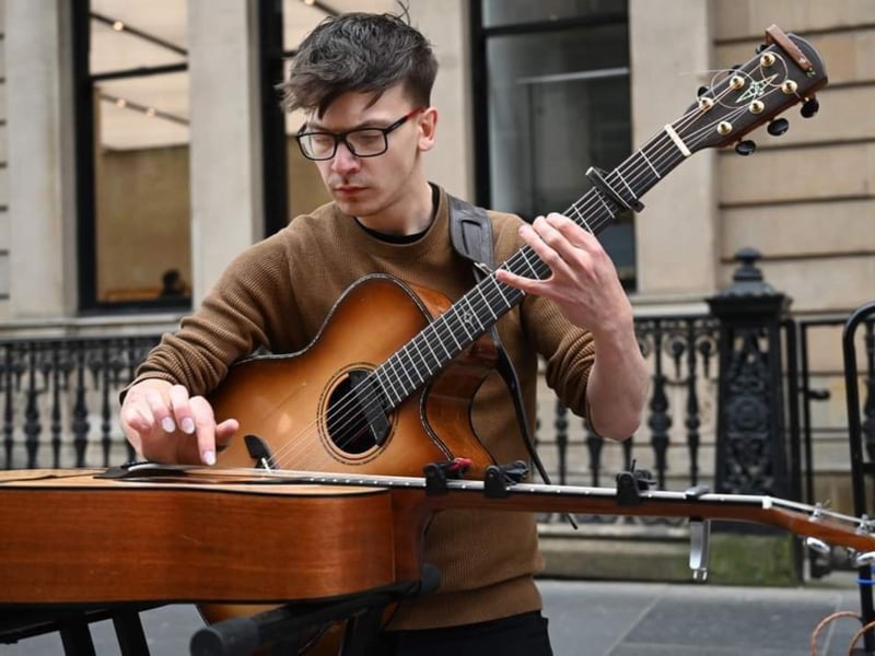 Daniel Ladds is a fingerstyle acoustic guitarist and popular busker in Glasgow. His profile on ‘The Busking Project’ reads: “I am from East Kilbride just outside Glasgow and I've been a guitarist for upwards of almost 10 years now and I have expanded that passion into busking and performing at events!”
