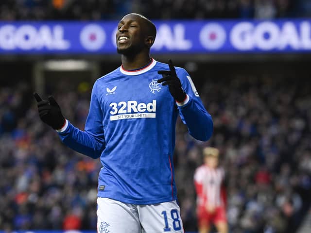 Rangers' Glen Kamara celebrates scoring his first goal of the season in the 2-0 win over St Johnstone. (Photo by Rob Casey / SNS Group)