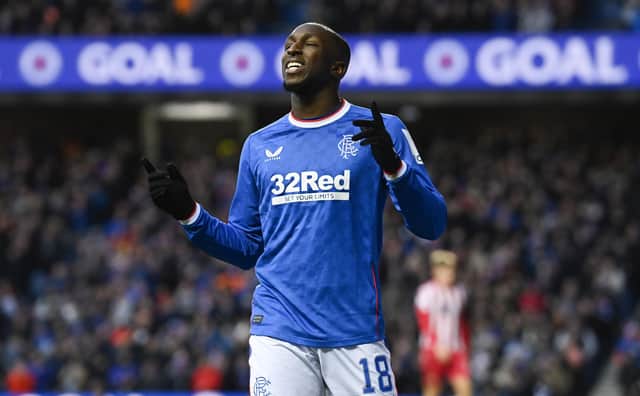 Rangers' Glen Kamara celebrates scoring his first goal of the season in the 2-0 win over St Johnstone. (Photo by Rob Casey / SNS Group)