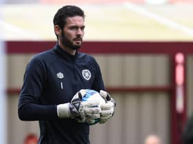 Craig Gordon produced a big performance for Hearts in the 3-0 win over Motherwell.  (Photo by Ross MacDonald / SNS Group)