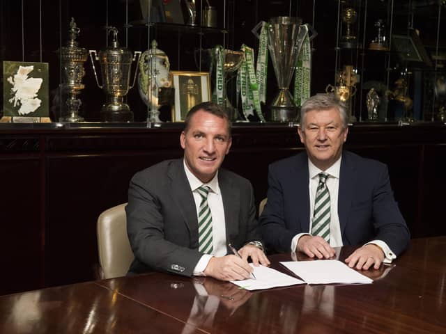 Celtic chairman Peter Lawwell hailed Brendan Rodgers as the "outstanding candidate". Picture: SNS