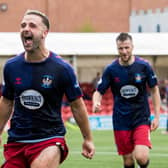 Scott Robinson netted his first goals in 209 days for Kilmarnock against Hamilton. Photo by Ross Parker / SNS Group