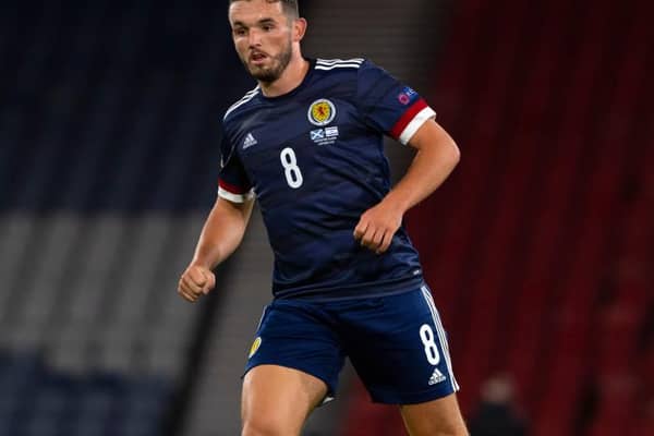 Scotland's John McGinn in action during the UEFA Nations League match between Scotland and Israel at Hampden  (Photo by Alan Harvey / SNS Group)