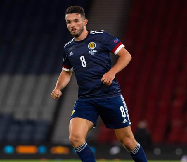 Scotland's John McGinn in action during the UEFA Nations League match between Scotland and Israel at Hampden  (Photo by Alan Harvey / SNS Group)