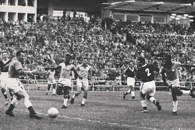 Pele burst on to the scene in the 1958 World Cup in Sweden as a 17-year-old.