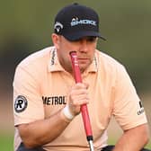 Richie Ramsay lines up a putt on the tenth green during round two of the Hero Dubai Desert Classic at Emirates Golf Club. Picture: Ross Kinnaird/Getty Images.