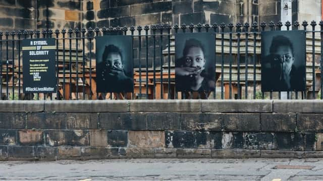 Images Jamal Yussuff-Adelakun created with his daughter, Lola, form part of the Black Lives Matter Mural Trail