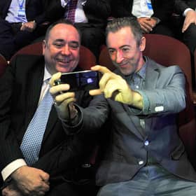 Will independence-supporting celebrities who live abroad such as actor Alan Cumming, seen with former First Minister Alex Salmond in 2012, back Arbroath campaign? (Picture: Andy Buchanan/AFP/GettyImages)