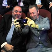 Will independence-supporting celebrities who live abroad such as actor Alan Cumming, seen with former First Minister Alex Salmond in 2012, back Arbroath campaign? (Picture: Andy Buchanan/AFP/GettyImages)