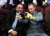 Will independence-supporting celebrities who live abroad such as actor Alan Cumming, seen with former First Minister Alex Salmond in 2012, back Arbroath campaign? (Picture: Andy Buchanan/AFP/GettyImages)