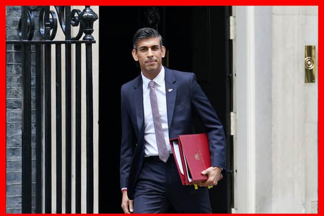 Prime Minister Rishi Sunak departs 10 Downing Street to attend Prime Minister's Questions at the Houses of Parliament. Picture: Stefan Rousseau/PA Wire