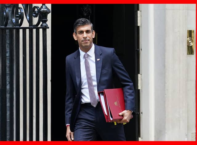 Prime Minister Rishi Sunak departs 10 Downing Street to attend Prime Minister's Questions at the Houses of Parliament. Picture: Stefan Rousseau/PA Wire