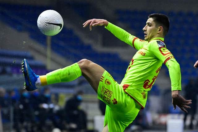 Mechelen's Marian Shved pictured in action during KRC Genk vs KV Mechelen. (Photo by YORICK JANSENS/BELGA MAG/AFP via Getty Images)