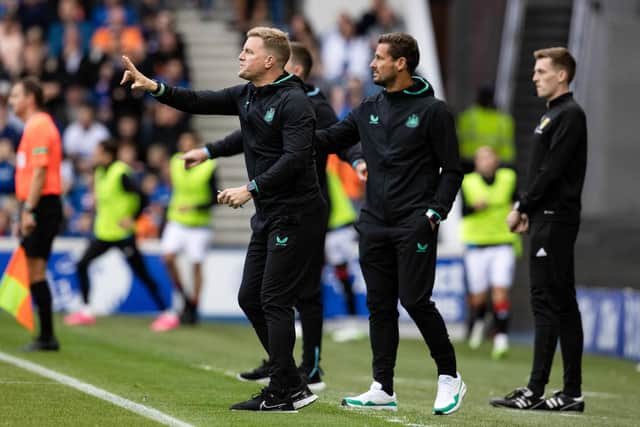 Newcastle manager Eddie Howe during Newcastle's 2-1 win over Rangers.