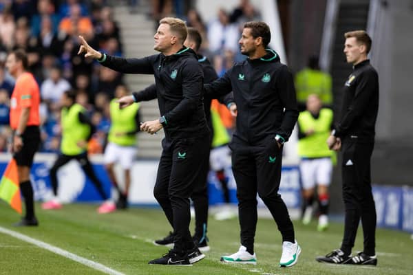 Newcastle manager Eddie Howe during Newcastle's 2-1 win over Rangers.
