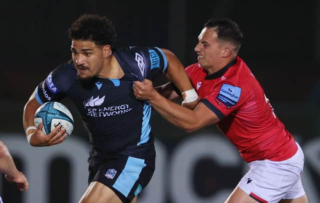 Sione Tuipoluto in action for Glasgow Warriors during his club debut in the pre-season match against Newcastle Falcons. Picture: Alan Harvey/SNS
