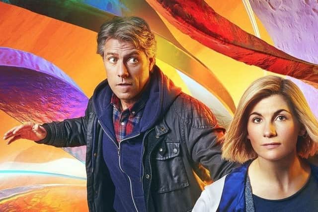 John Bishop as Dan with Jodie Whittaker as Doctor Who Pic: BBC Studios/Zoe McConnell