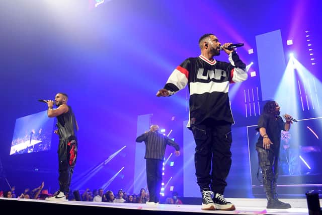 JLS perform on stage in 2021. Photo: PA