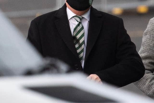 Celtic chairman Ian Bankier arrives for the club's 2020 'virtual' AGM. (Photo by Craig Foy / SNS Group)