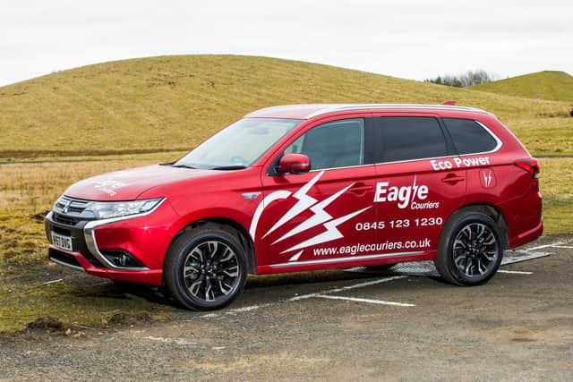 This hybrid electric vehicle is the pride of the Eagle Courier 35-strong vehicle fleet in Glasgow. Picture: Wullie Marr Photography