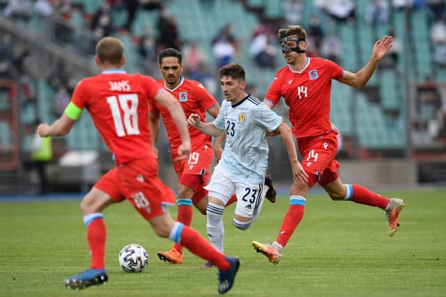 Billy Gilmour impressed for Scotland in the friendly against Luxembourg and is a contender to start at Euro 2020. Picture: John Thys/AFP via Getty Images