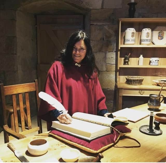 Outlander author Diana Gabaldon on a trip to Fife filming locations for the television series in 2019. PIC: Contributed.