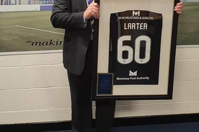 Mr Larter holds the record for most appearances for Montrose FC.
