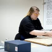 Claire Hutchison is a conservator with the National Library of Scotland, which has one of the biggest newsaper archives in the UK.