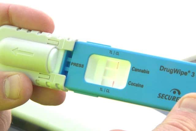 You're banned if this gives a 'positive' result for drugs.
(Pic: Police Scotland)