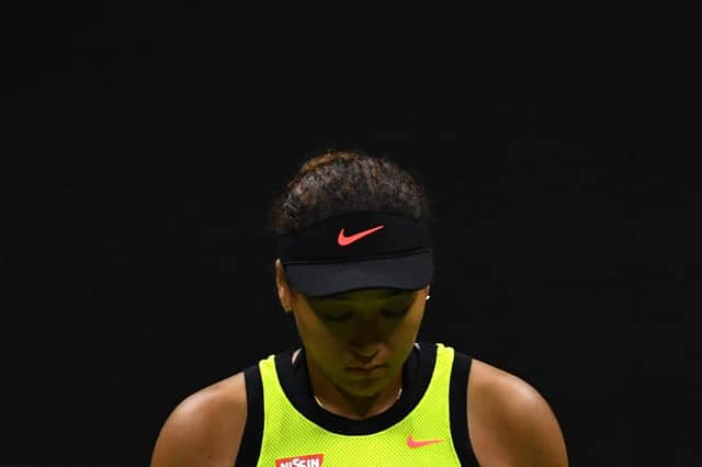 Naomi Osaka was crestfallen after he defeat by Leylah Fernandez.