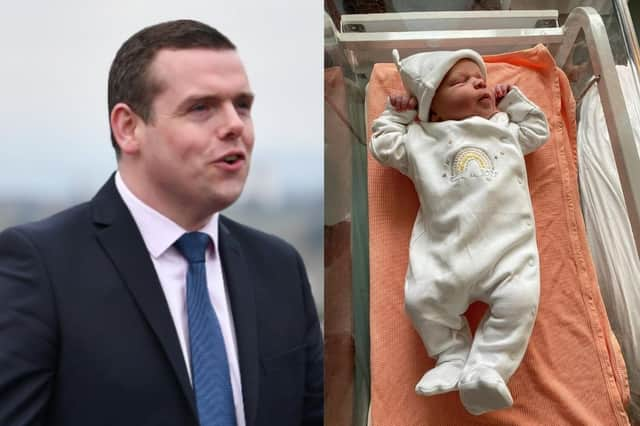 Douglas Ross announced the arrival of baby James last week