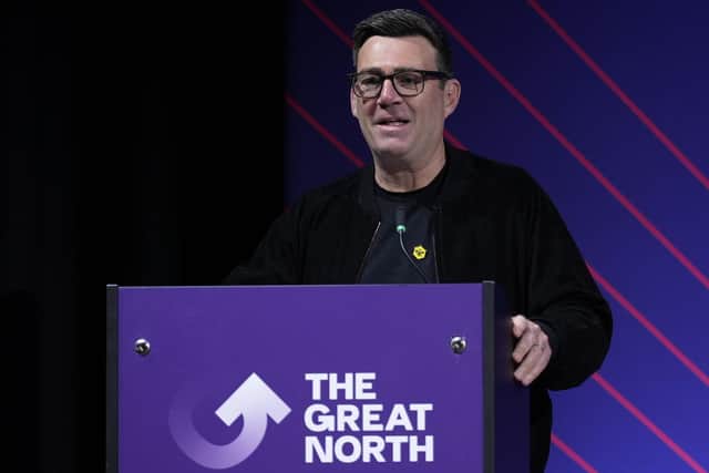 Greater Manchester Mayor Andy Burnham speaking at The Great North Investment Summit in Leeds. PIC: Peter Byrne/PA Wire