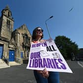 Campaigns to reopen closed libraries in Glasgow in August 2021. Picture: John Devlin/JPIMedia